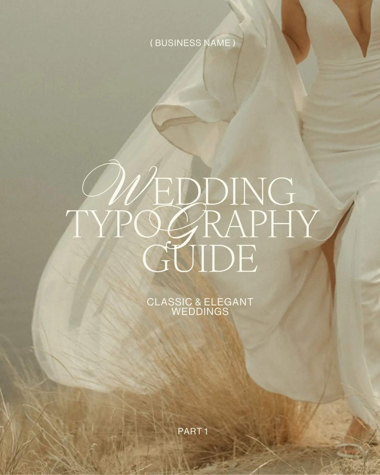 Wedding typography guide template